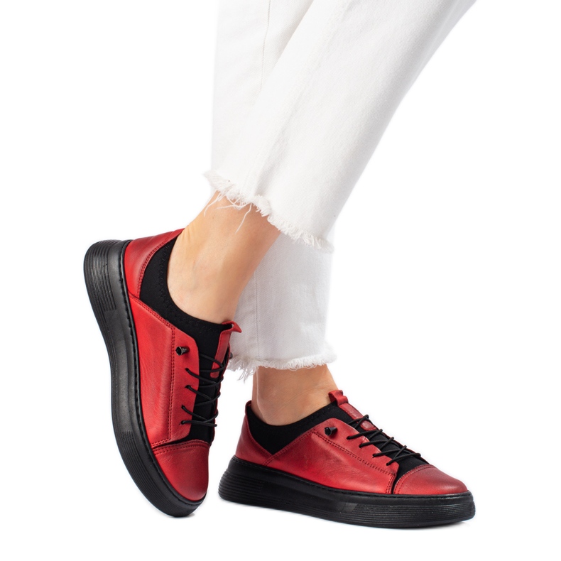 Crvene kožne ženske cipele T.Sokolski crvena