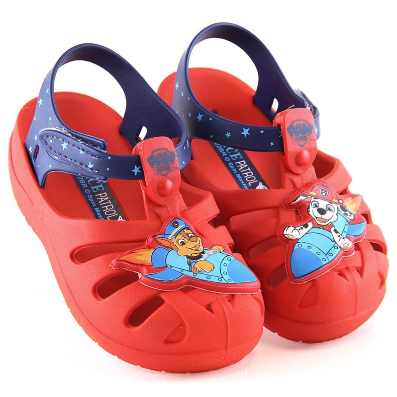 Udobne dječje sandale na miris crvene Paw Patrol Zaxy JJ385044 01GR22BR crvena