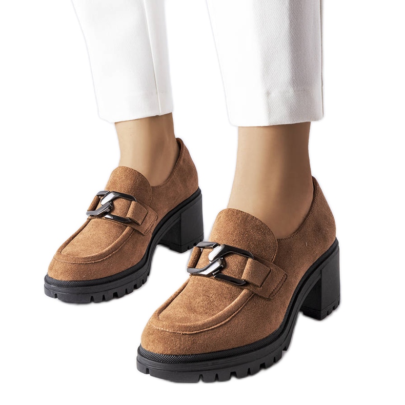 Vinceza Smeđe cipele s kožnim uloškom iz Vinceze smeđa