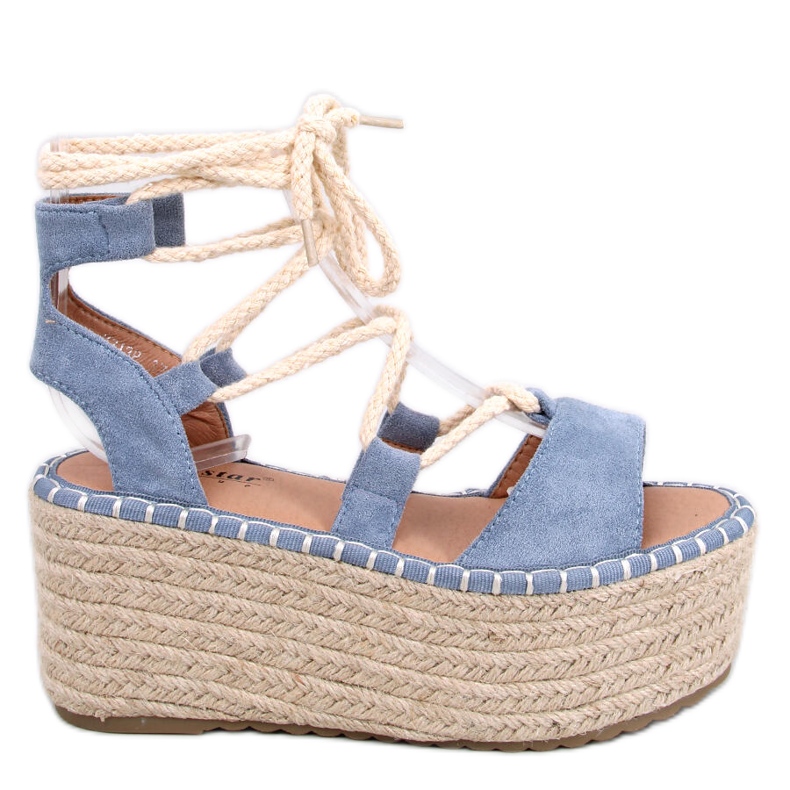 BM Marge L. PLAVE wedge espadrile plava