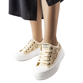 Lee Cooper LCW23-44-1620 bež ažur tenisice