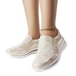 Zlatne ažurne tenisice na klin od Rhéaume zlatni