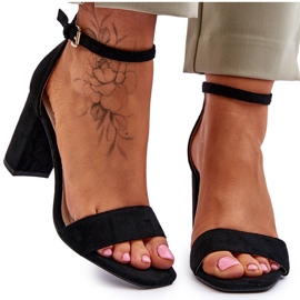 Ženske klasične antilop sandale crne paso crna