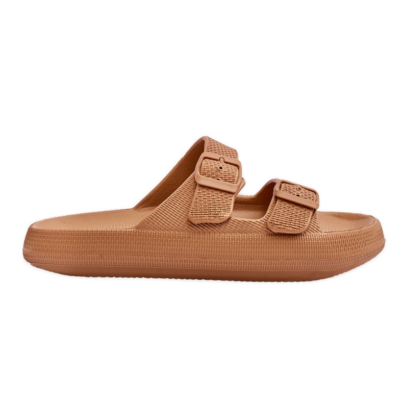 Ženske lagane pjenaste papuče smeđe Cleve smeđa