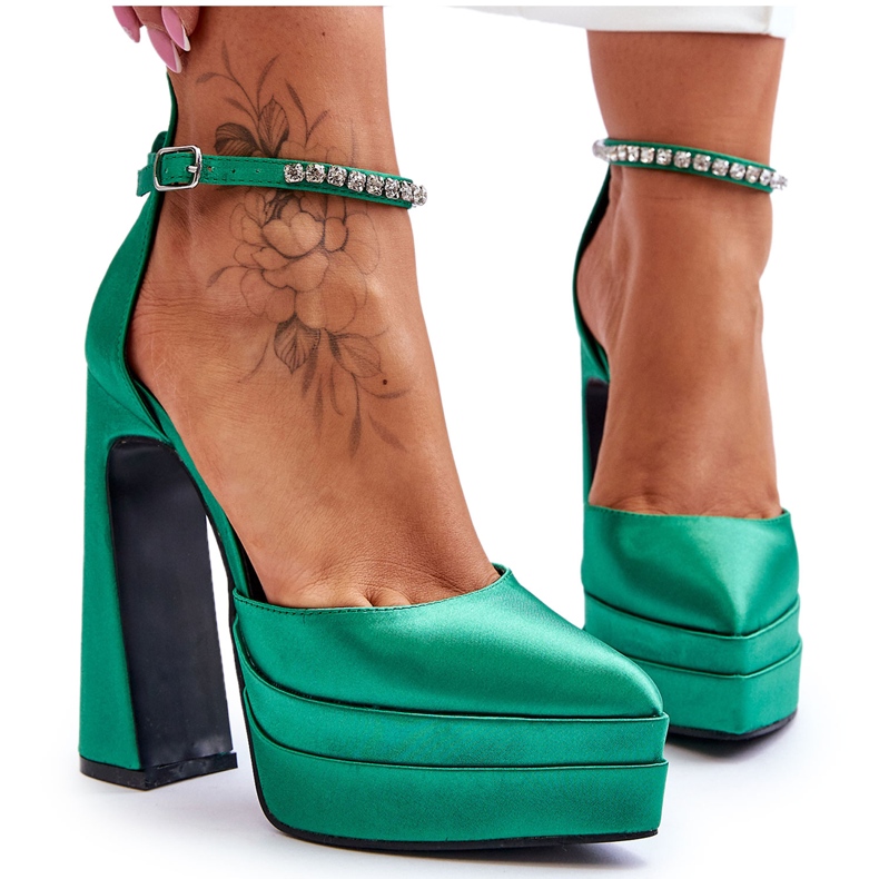 Modne cipele na petu, zelene Santoro zelena