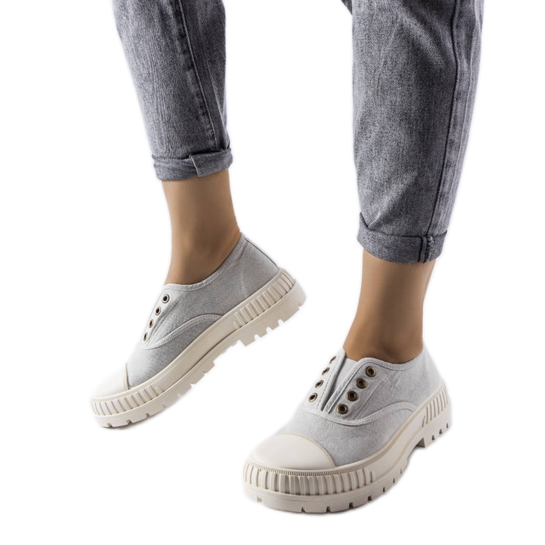 Walton sive elastične tenisice siva