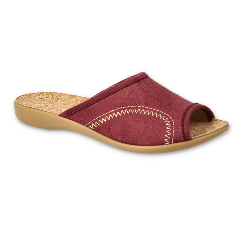 Ženske papuče Befado Cork Insert 254d143 Burgundija crvena