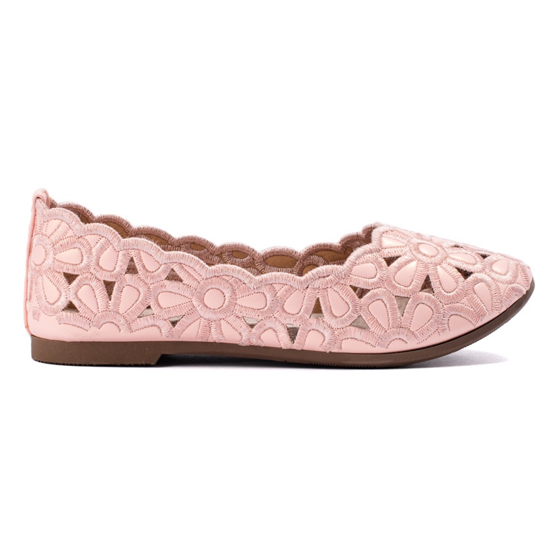W. Potocki Potocki roze ažur balerinke za djevojčice ružičasta