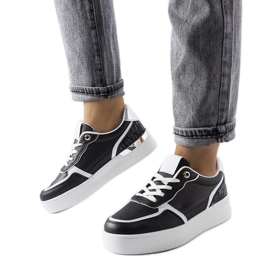 Crne platform tenisice iz Tooelea crno