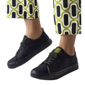 Big Star LL274247 crne tenisice od tkanine crna