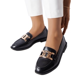 Crne mokasine s kopčom iz Henriquea crna