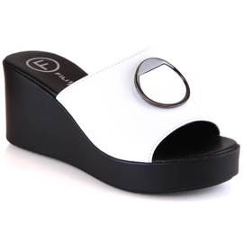 Filippo DK4610 bijele kožne mule cipele bijela
