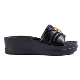 W. Potocki Ženske crne papuče na klin marke Potocki crna