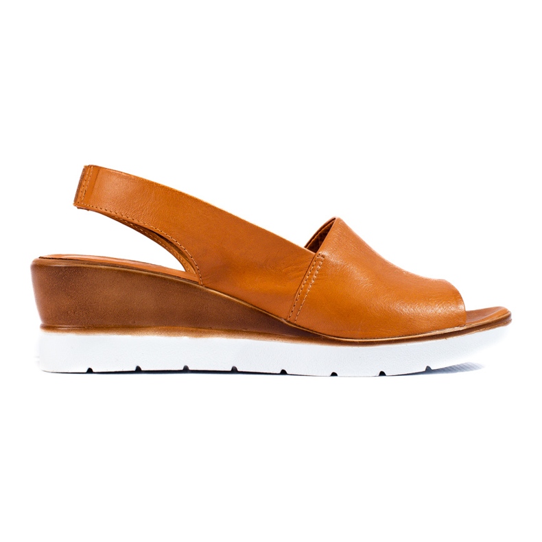 W. Potocki Ženske sandale na klin smeđe Potocki smeđa