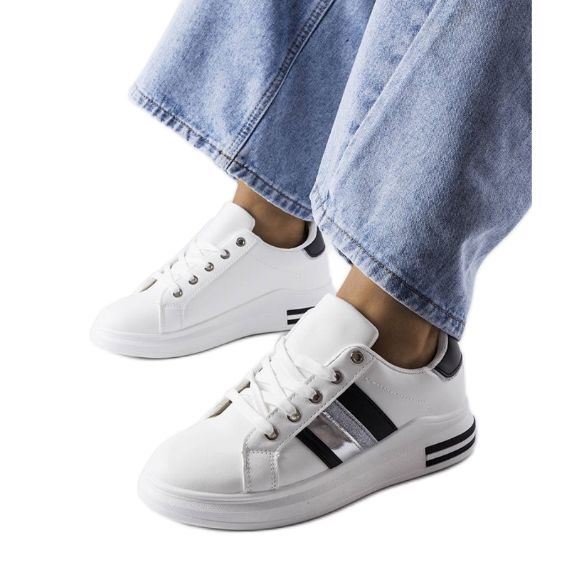 Sacaton crno-bijele platform tenisice bijela