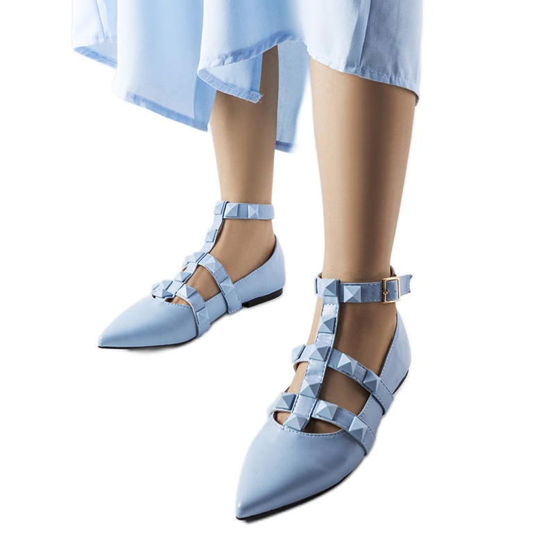 Plave balerinke sa spektakularnim Blur kopčanjem plava