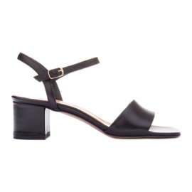 Marco Shoes Sandale na midi petu crna