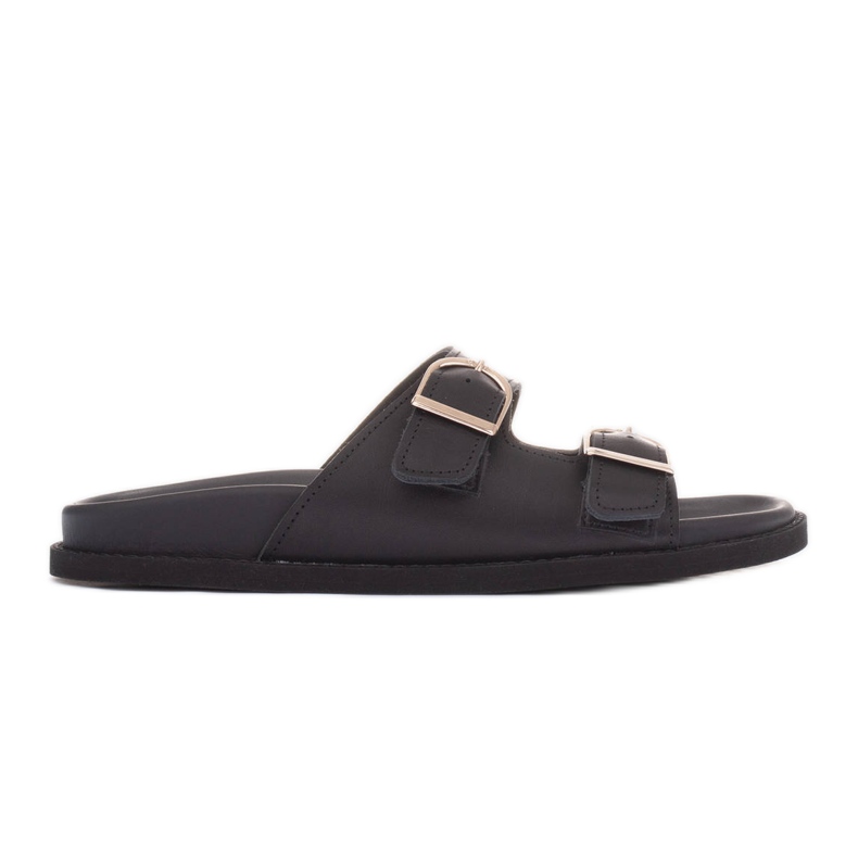 Marco Shoes Papuče s kopčama crno