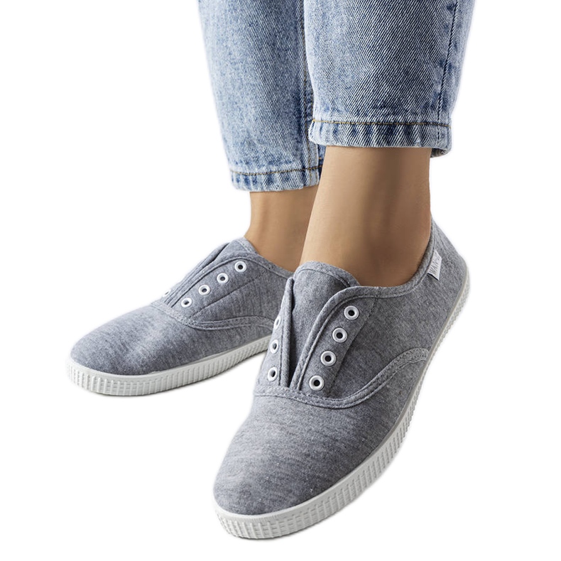 Sive slip-on tenisice iz Florale siva