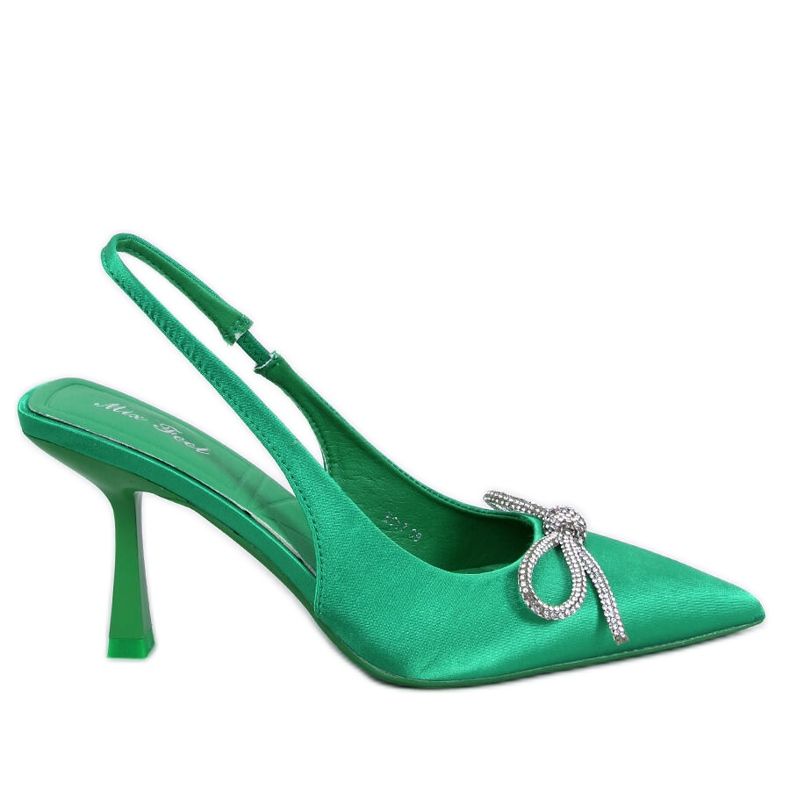 Hannah Green cipele s otvorenom petom zelena