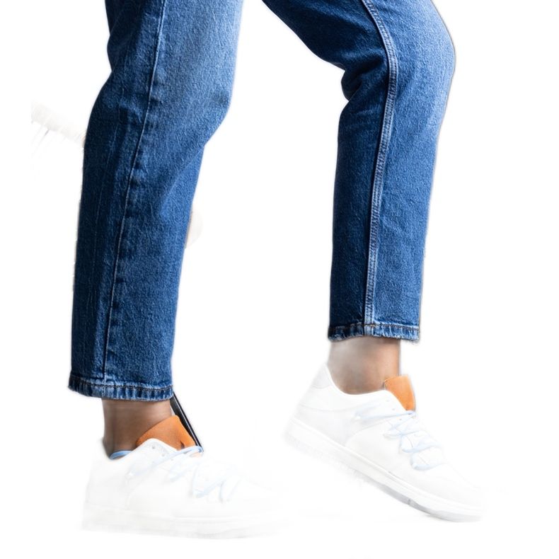 Aucoin sive tenisice s plavim vezicama bijela