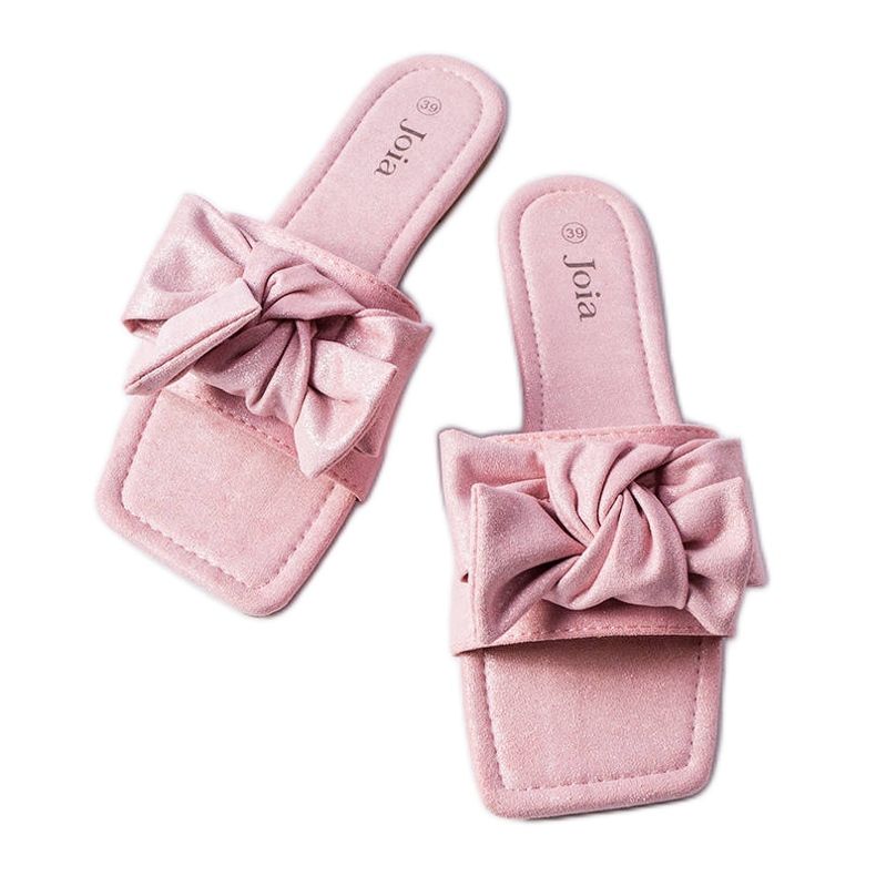 Ružičaste elegantne papuče s mašnom iz Thériaulta ružičasta