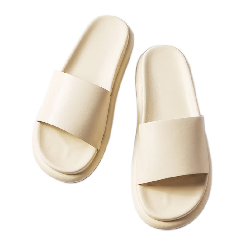 Bež papuče na platformi