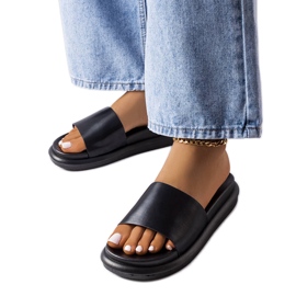 BM Crne papuče na Paquette platformi crna