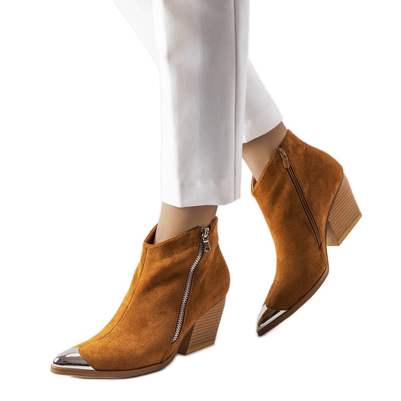 Smeđe kaubojske čizme s metalnim vrhom iz Vergnea smeđa