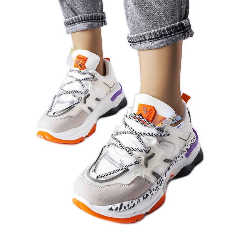 Bijele tenisice od kombiniranih materijala iz Donaline bijela