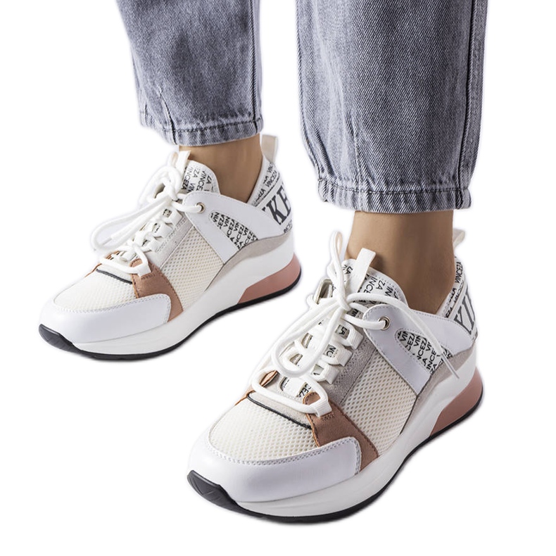 Venezia Bijelo roze tenisice iz Vinceza bijela