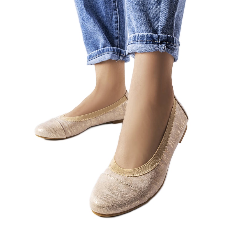 Bež metalik balerinke iz Crummita