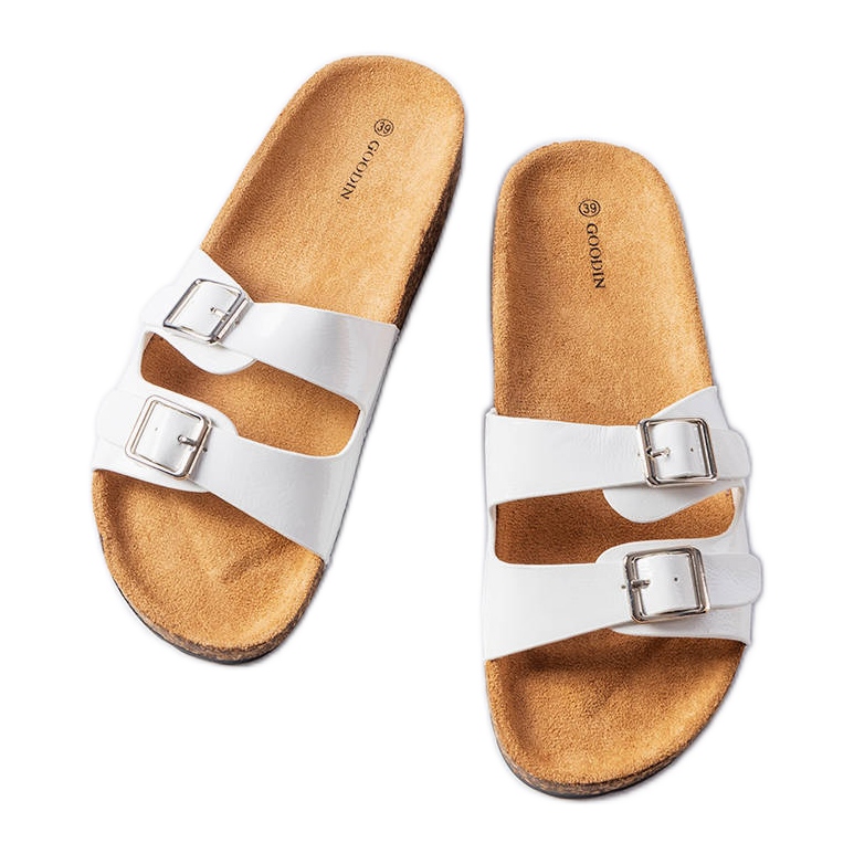 Cincinna natikače potplata od bijelog pluta bijela