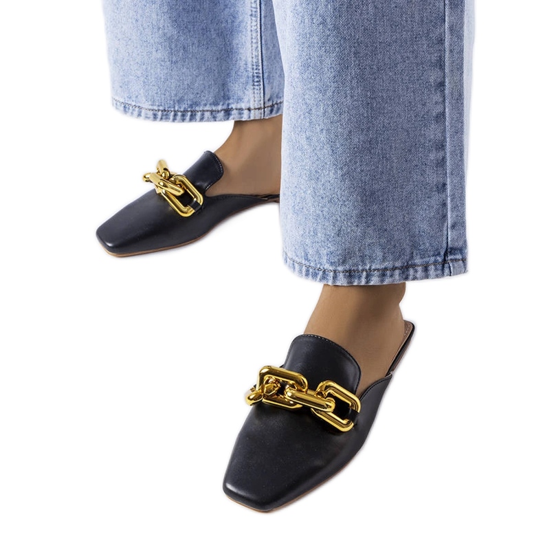 Crne natikače s Hickory lancem crno