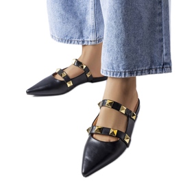 Crne Ruckman sandale sa špicastim vrhom crna