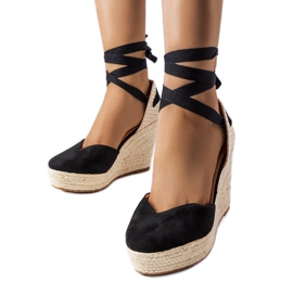 Crne espadrile na klin iz Duboisa crno