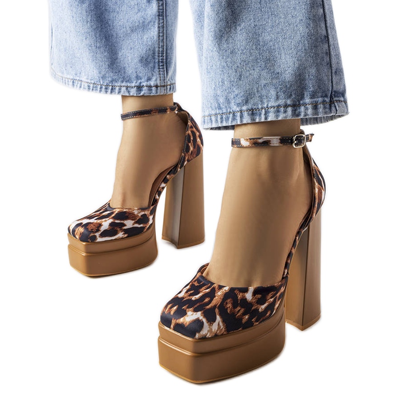 Smeđe salonke na visoku petu marke Romines smeđa