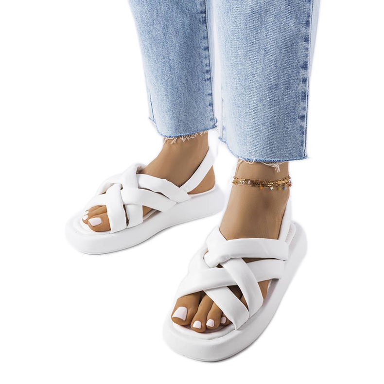 Primeau bijele platformske tobogane bijela