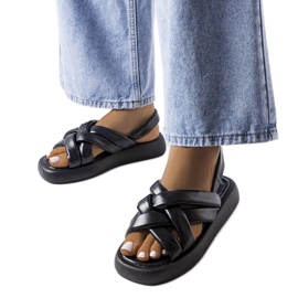 Primeau crne platformske tobogane crna