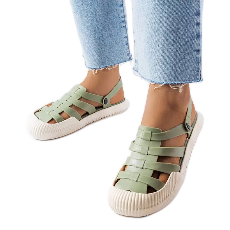 BM Canton zelene gumene sandale zelena