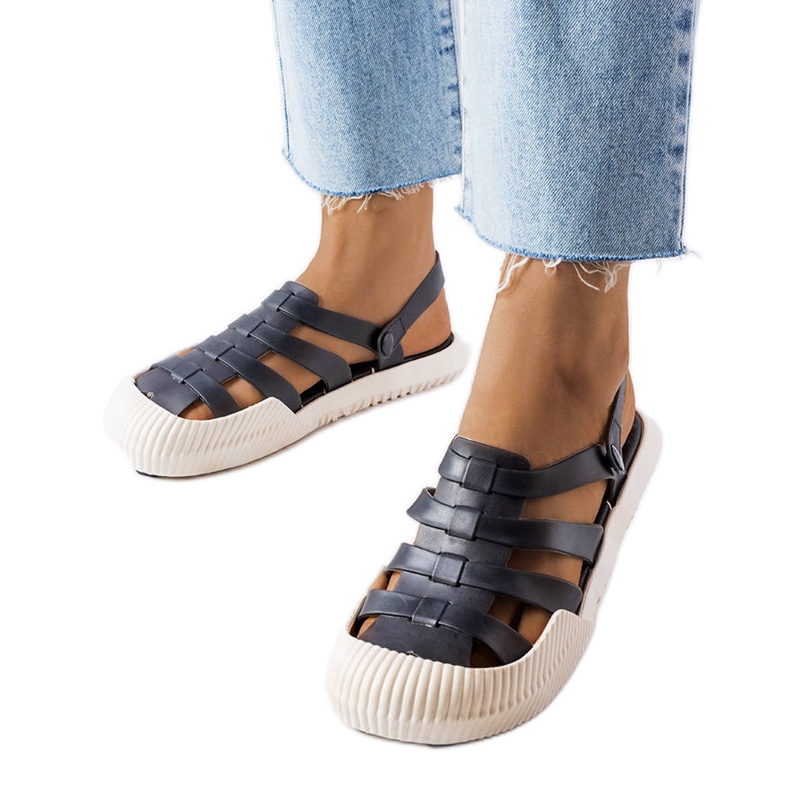 Canton crne gumene sandale crno