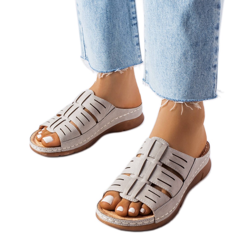 Sivi klizači od žerseja siva