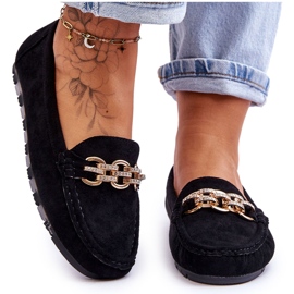 Ženske natikače od brušene kože crne Sorento crna