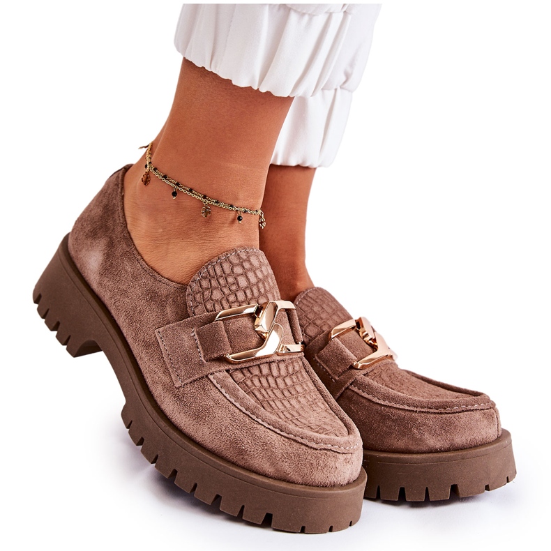 Lemar Ženske antilop svijetlo smeđe cipele s ukrasom smeđa