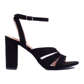 Shelovet crne blok sandale crna