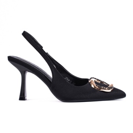 Crne salonke s otvorenom petom od antilopa iz Sheloveta crna