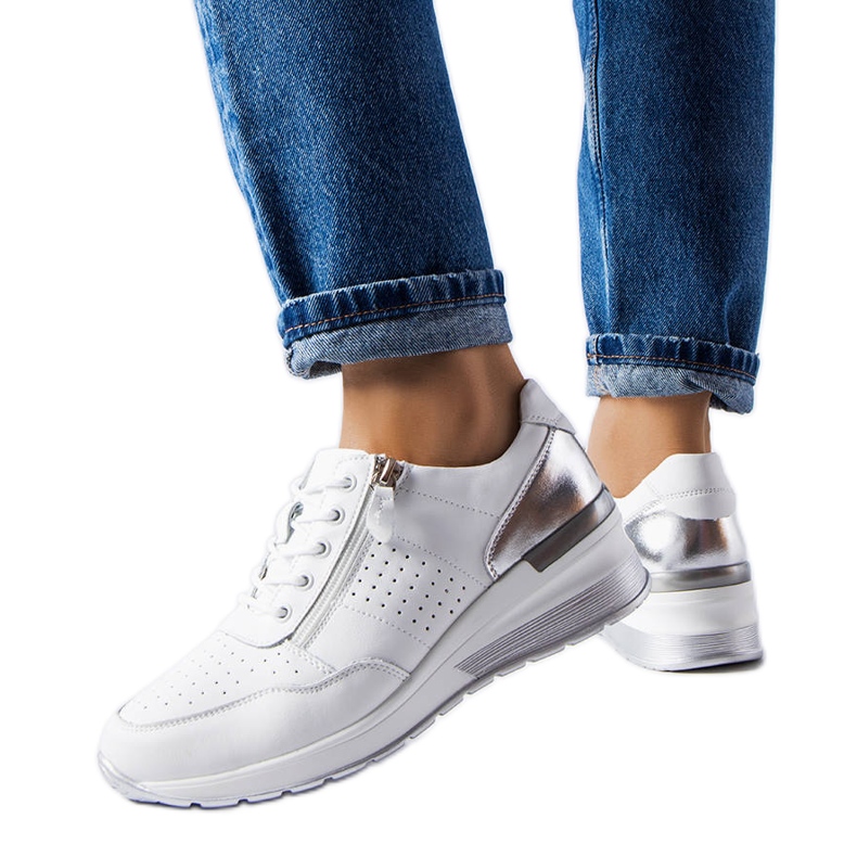 Jazzar bijele ažur kožne cipele bijela