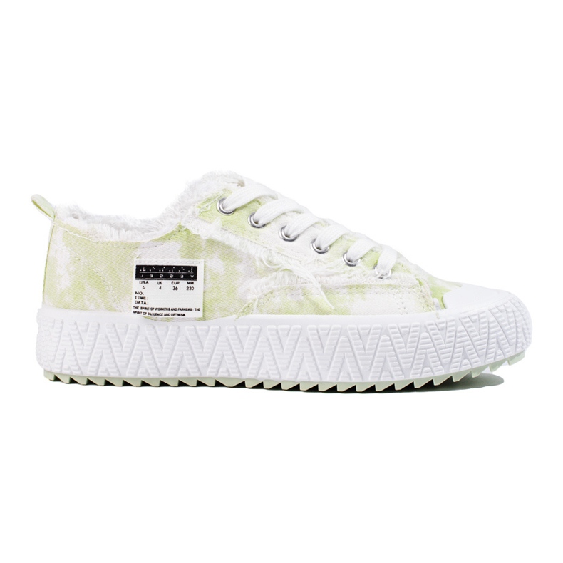 Tenisice s platformom Shelovet bijele i zelene boje bijela