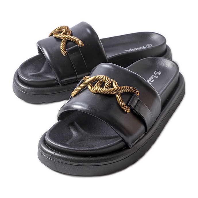 Crne sandale s platformom iz Frédérique crno