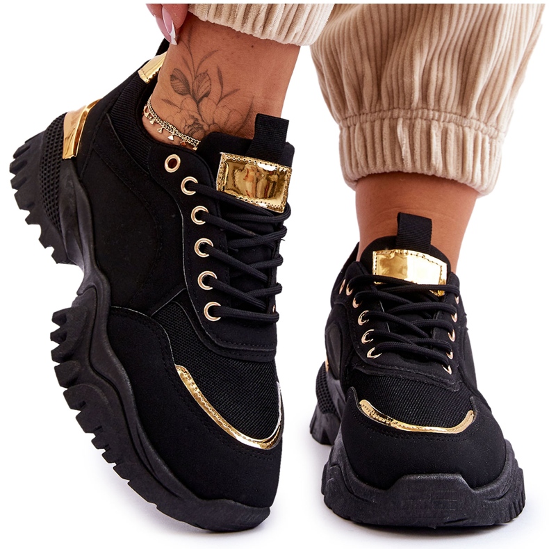 Klasične tenisice s platformom crne Need It crno